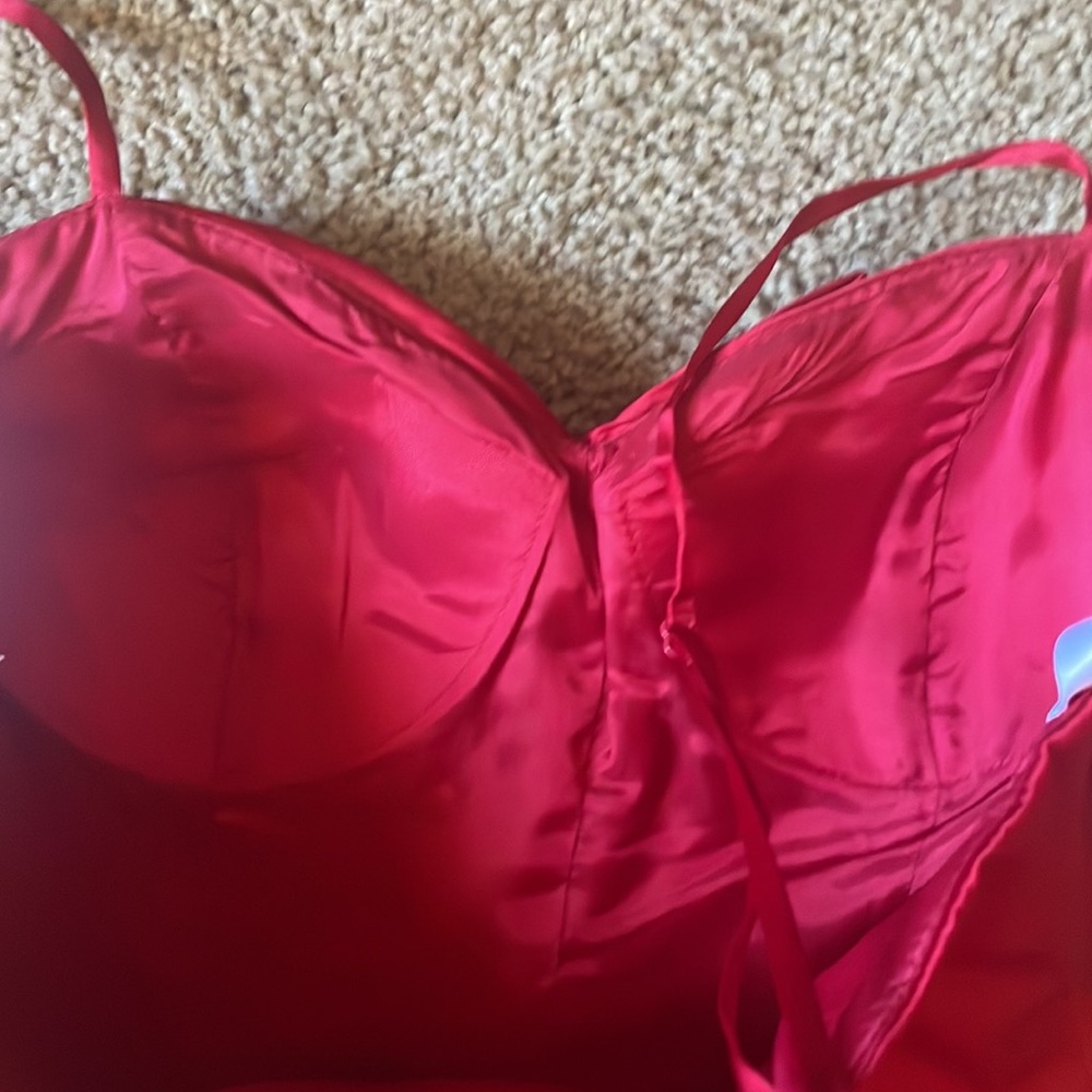Red Silk Dress - Picture 6 of 11
